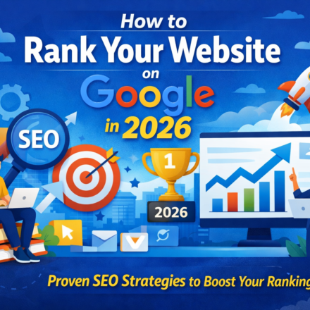 Guide on how to rank your website on Google in 2026 with SEO strategies by GroBlu, best website designing company in Lucknow