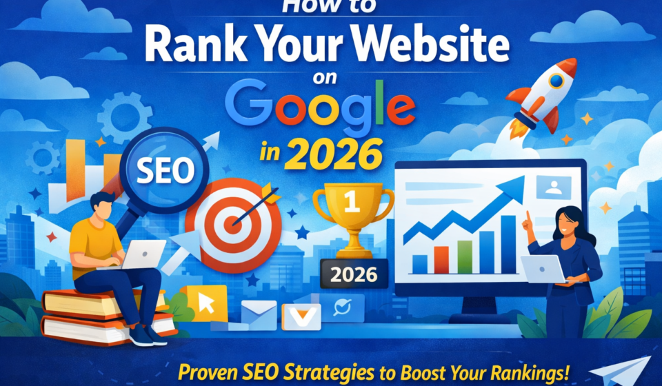 Guide on how to rank your website on Google in 2026 with SEO strategies by GroBlu, best website designing company in Lucknow